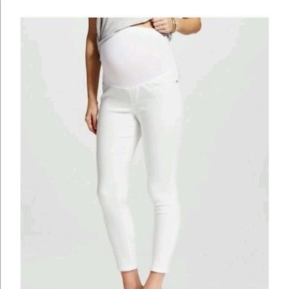 white maternity jeans skinny